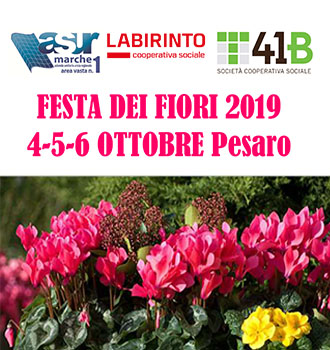 FESTA DEI FIORI 2019<br>4-5-6 OTTOBRE<br>PESARO